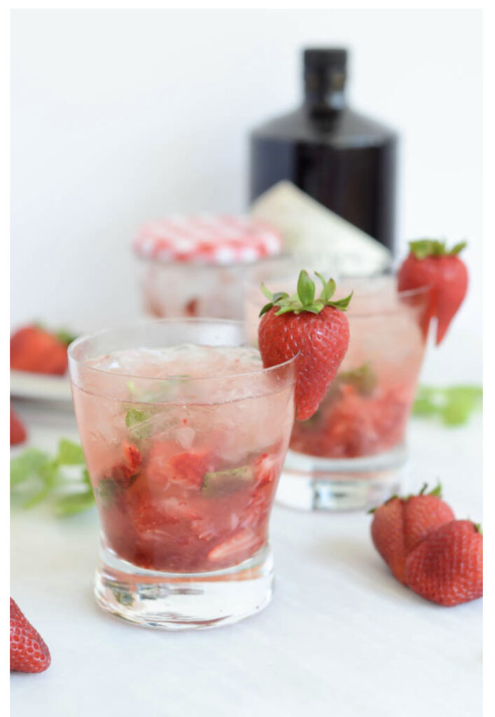 Strawberry Cocktail Gin Spring Cocktail